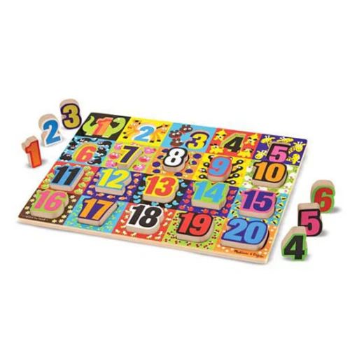 Melissa & Doug's Big Digit Design Chunky Puzzle 20 Pieces - Melissa &amp; Doug - Image 2