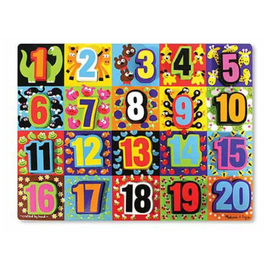 Melissa & Doug's Big Digit Design Chunky Puzzle 20 Pieces - Melissa &amp; Doug - Image 3