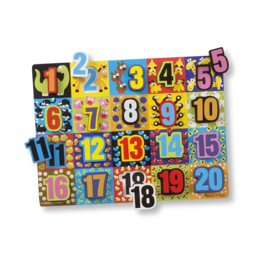 Melissa & Doug's Big Digit Design Chunky Puzzle 20 Pieces Melissa & Doug's Big Digit Design Chunky Puzzle 20 Pieces