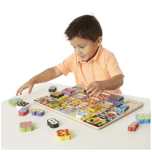 Melissa & Doug's Big Digit Design Chunky Puzzle 20 Pieces - Melissa &amp; Doug - Image 4