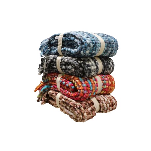 Nova hand made knitted throw blanket black color 130*160 cm - Nova Home - Image 2