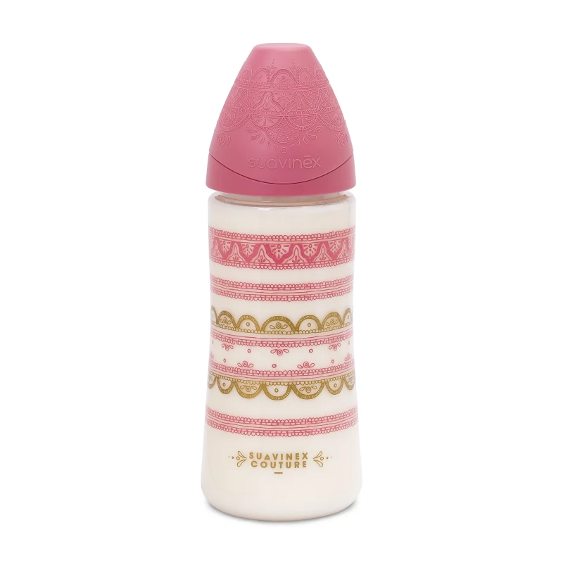 Suavinex - Premium Silicone Feeding Bottle 360ml - Pink - Suavinex