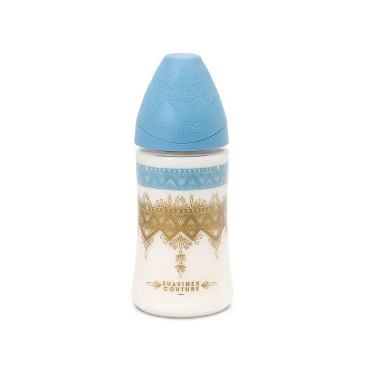 Suavinex - Premium Silicone Feeding Bottle 270ml - Light Blue