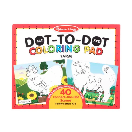 Melissa & Doug Dot-to-Dot Coloring Pad, Farm Melissa & Doug Dot-to-Dot Coloring Pad, Farm