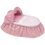 Cambrass  - Basket with Frills Plus Hood, Denim Pink - Cambrass