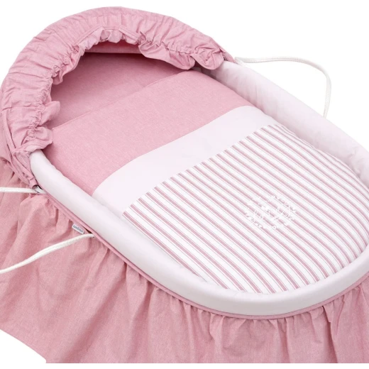 Cambrass  - Basket with Frills Plus Hood, Denim Pink - Cambrass - Image 2