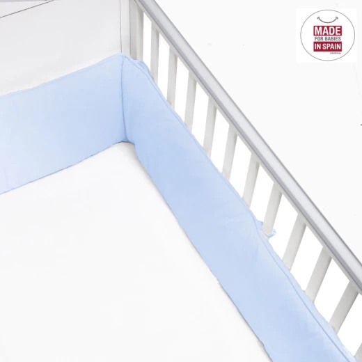 Cambrass - Cot Bumper 360x30x3 cm Liso E Blue - كامبراس - Image 3