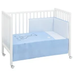 Cambrass - Set 2 Pcs.bedspread W/s Cot 60 Be Giraffe Blue 60x120x3 cm - Cambrass