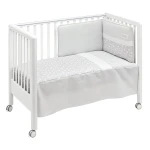 Cambrass - Set Bedspread+bumper 60x120 cm Star Grey - Cambrass