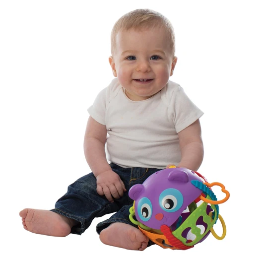 Playgro Baby Activity Ball Sensory Roly Poly Toy with Textures, Sounds & STEM Learning Foldable, Detachable Baby Toys for 6 Months+ - Playgro - Image 2
