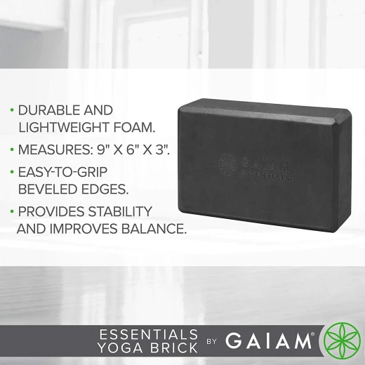 Gaiam Yoga Brick Essential Black - Image 4