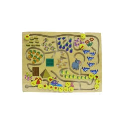 Wooden Maze in Arabic Numbers for Kids