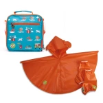 Oops Bag Lunchbox With Raincoat And Overshoes Forest, Blue Color - Oops