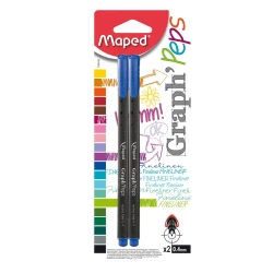 Maped Graph'Peps Fineliner Pen Black/Blue