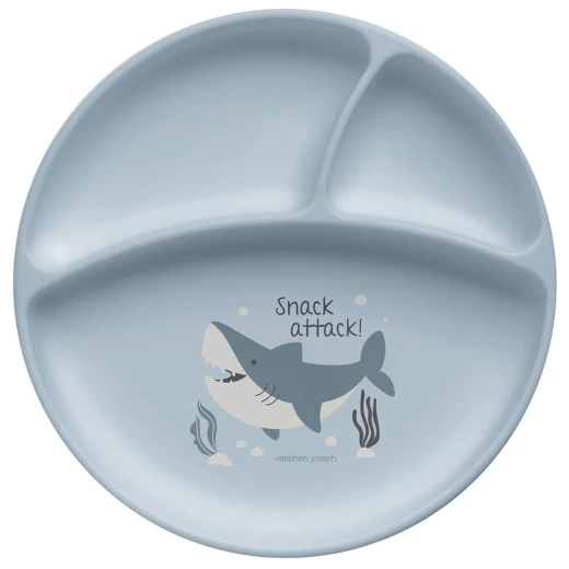 Stephen Joseph Silicone Baby Plate Shark