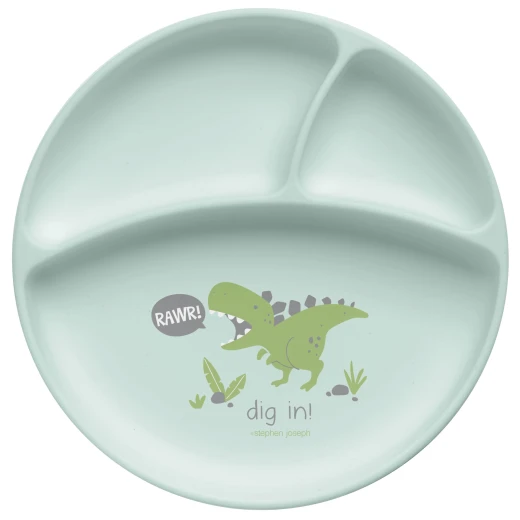 Stephen Joseph Silicone Baby Plate Dino