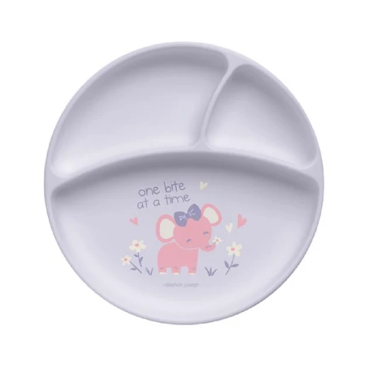 Stephen Joseph Silicone Baby Plate Elephant