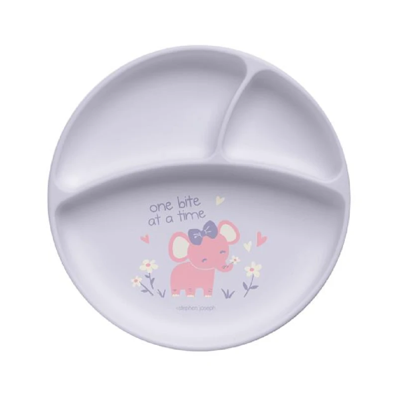 Stephen Joseph Silicone Baby Plate Elephant - Stephen Joseph