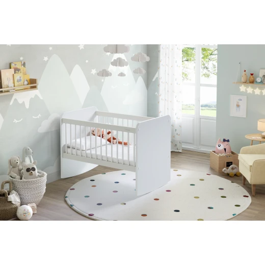 Babywhen Rocking Mini Crib White