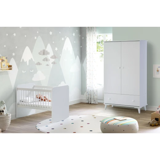 Babywhen Rocking Mini Crib White - Image 2