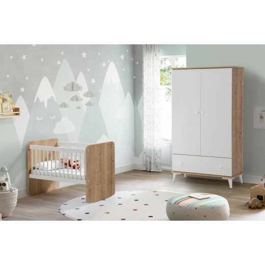 Babywhen Rocking Mini Crib Somon - Image 4