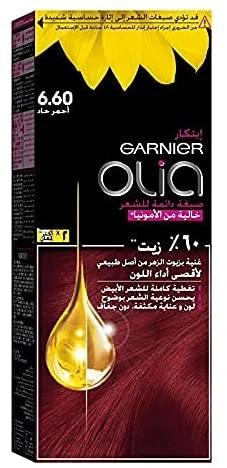 صبغة الشعر الخالية من الامونيا، احمر حاد، 6.60، 209 غ من غارنييه - غارنييه - Image 2