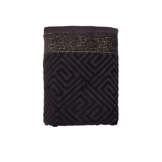 Nova Home Gold Versace, Cotton Jacquard Towel, Bath Towel, Anthracite Grey Color Nova Home Gold Versace, Cotton Jacquard Towel, Bath Towel, Anthracite Grey Color