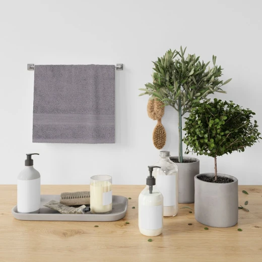 Nova home towel, cotton, grey color - Nova Home - Image 2