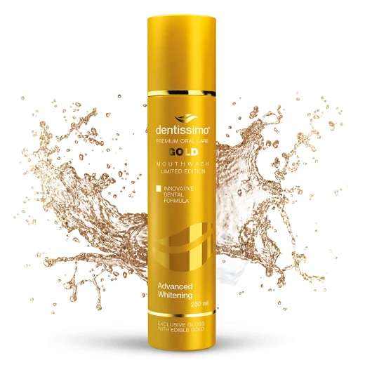 Dentissimo Gold Whitening Mouthwash for Teeth, 250 Ml - Dentissimo - Image 4