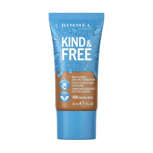 Rimmel KIND & FREE Skin Tint Foundation 30ml Natural Beige: Hydrating Makeup with Vitamins E & B5 Rimmel KIND & FREE Skin Tint Foundation 30ml Natural Beige: Hydrating Makeup with Vitamins E & B5