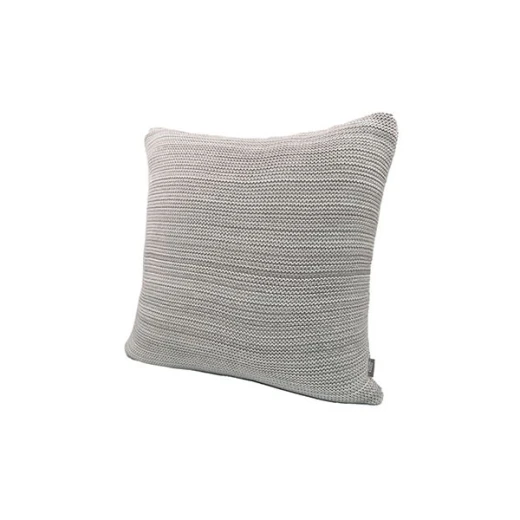 Nova home marled hand knitted cushion cover, light grey and natural color - Nova Home - Image 3