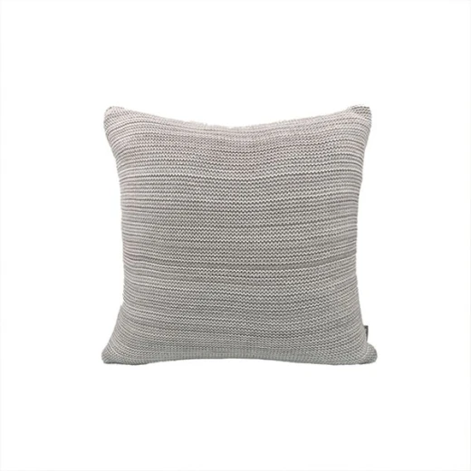 Nova home marled hand knitted cushion cover, light grey and natural color Nova home marled hand knitted cushion cover, light grey and natural color