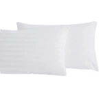 Nova Home UltraStripe Hotel Style Pillowcase Set, White Color - Nova Home
