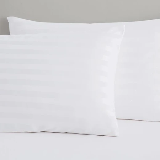 Nova Home UltraStripe Hotel Style Pillowcase Set, White Color - Nova Home - Image 3
