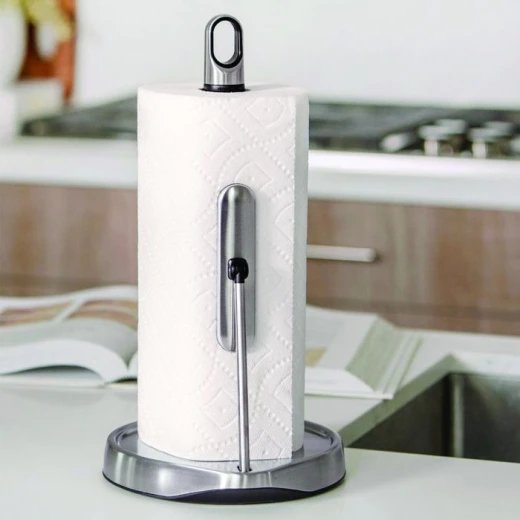 Simplehuman Stainless Steel Tension Arm Kitchen Roll Holder, Silver Color - Simplehuman - Image 3