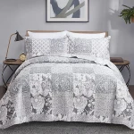 Nova Bed Spread 4 Pieces Set Percy, Gray Color - Nova Home