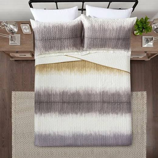 Nova Bed Spread 4 Pieces Set Tanner, Beige Color - Nova Home - Image 6