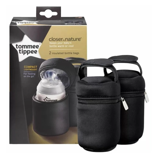 Tommee Tippee Closer to Nature Insulated Bottle Bag, Pack of 2 Tommee Tippee Closer to Nature Insulated Bottle Bag, Pack of 2