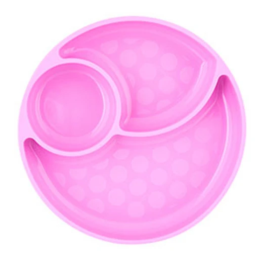 Chicco Easy Menu Silicone Divided Plate, Pink Color, +12 Months Chicco Easy Menu Silicone Divided Plate, Pink Color, +12 Months