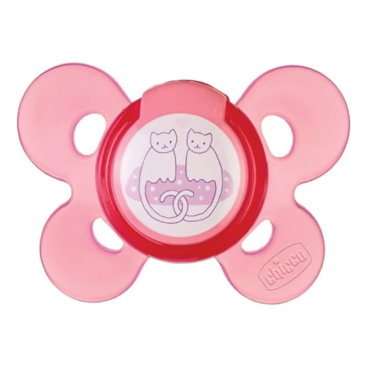 Chicco Physio Comfort Soother With Case Silicone 6-12M (Pink) - 1 Piece Chicco Physio Comfort Soother With Case Silicone 6-12M (Pink) - 1 Piece