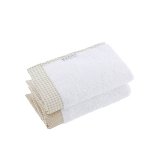 Cambrass Vichy towel Set, Beige Color, 25*35 Cm, 2 Pieces - Cambrass - Image 3