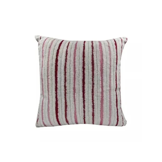 Nova Home Vertical Handmade Embroidered Cushion Cover, Pink Color, 50x50 cm Nova Home Vertical Handmade Embroidered Cushion Cover, Pink Color, 50x50 cm
