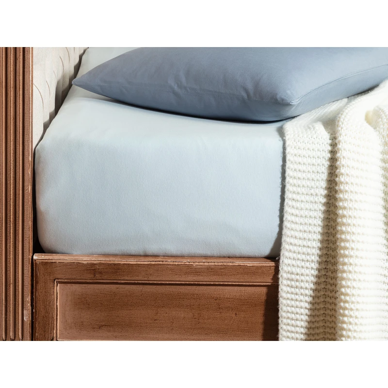 Madame Coco Valeria Single Fitted Sheet - Light Blue Color, 120*200 Cm - Madame COCO