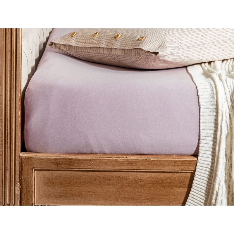 Madame Coco Valeria Single Fitted Sheet - Pink Color, 120*200 Cm - Madame COCO