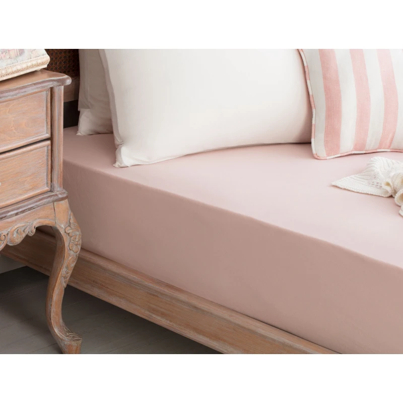 Madame Coco Cotton Jersey Fitted Sheet, 100*200 cm, Pink - Madame COCO