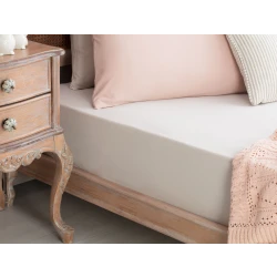 Madame Coco Cotton Jersey Fitted Sheet, 100*200 cm, Beige
