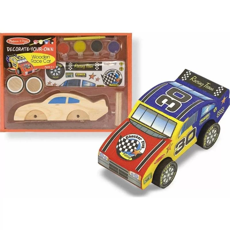 Melissa & Doug Decorate Your Own Wooden Race Car - Melissa &amp; Doug