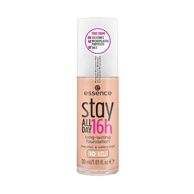 Essence Stay All Day Long Lasting Waterproof Foundation Full Coverage Makeup 30ml Flawless Complexion - Essence