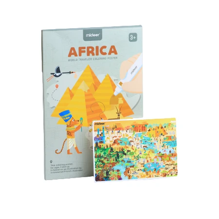 World Traveler Coloring Poster - Africa - MIDEER