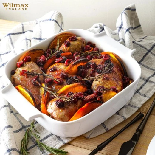 Wilmax Square Baking Dish with Handles - White 20cm - Willmax - Image 2